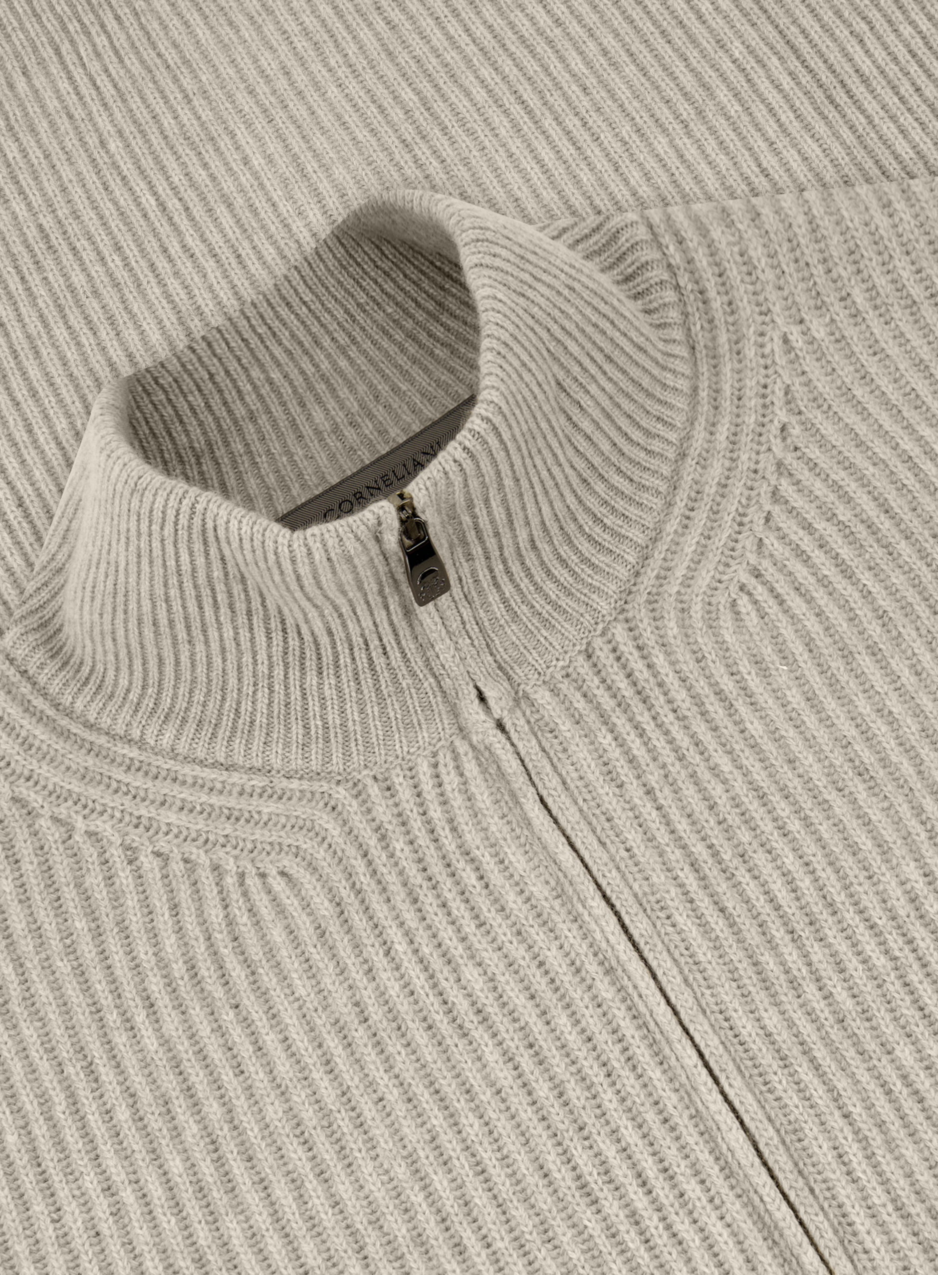 Ritsvest van wol en cashmere | FULL_WIDTH | Beige