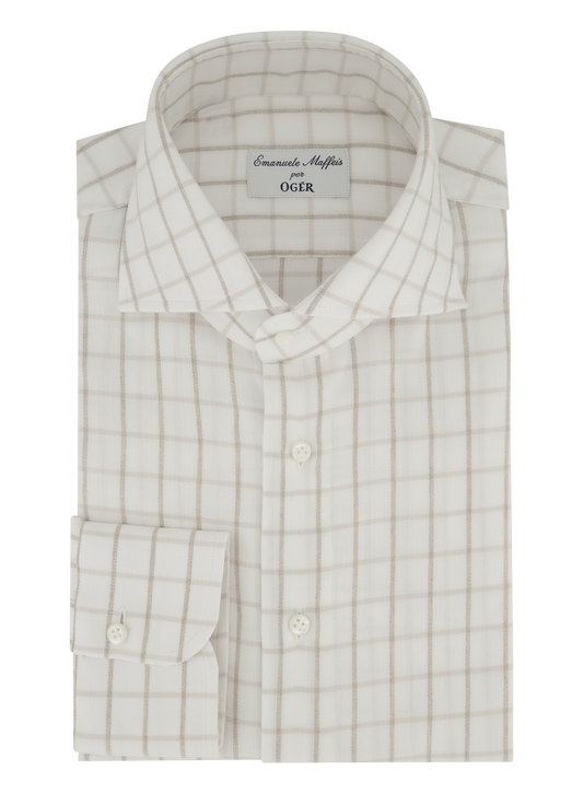 Shirt van katoen en lyocell | ROOM-WIT