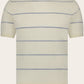 Gestreept t-shirt van katoen en cashmere | Blauw