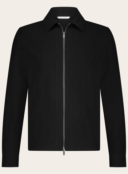 Overshirt van wol | Zwart