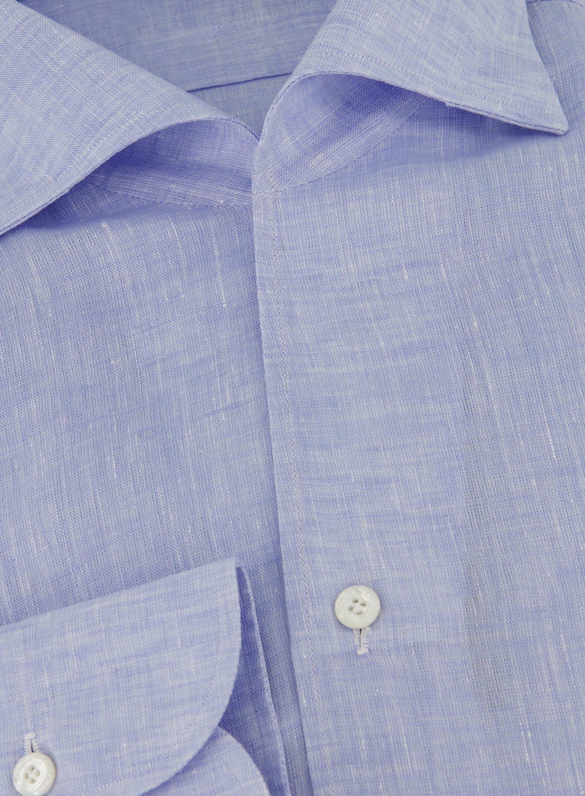 Regular-fit shirt van linnen | L.Blauw