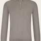 Half-zip ritsvest van cashmere | TAUPE