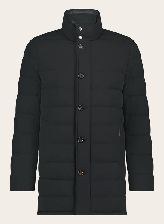 Padded jacket with stand-up collar