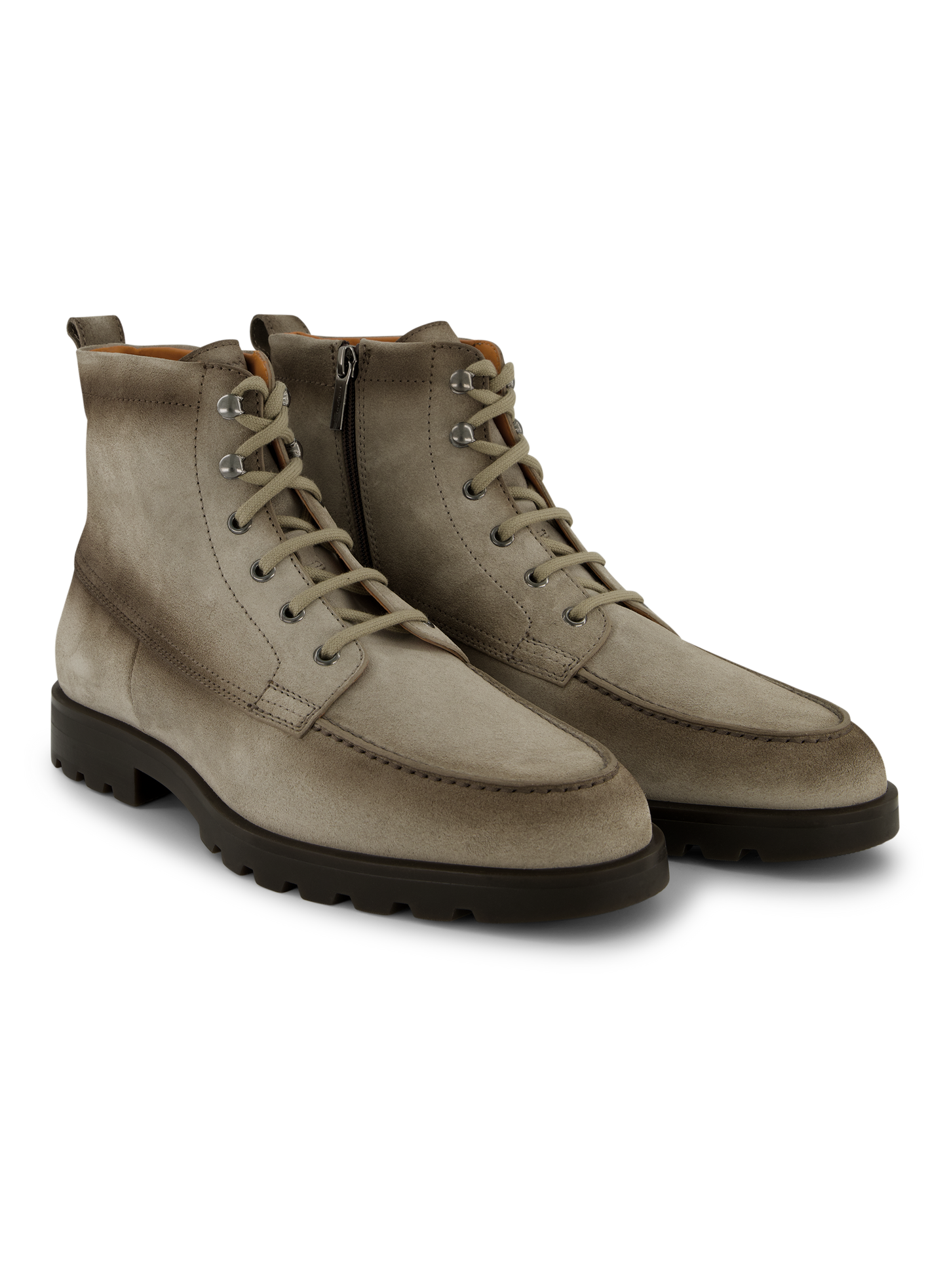 Veterboots van suède | TAUPE