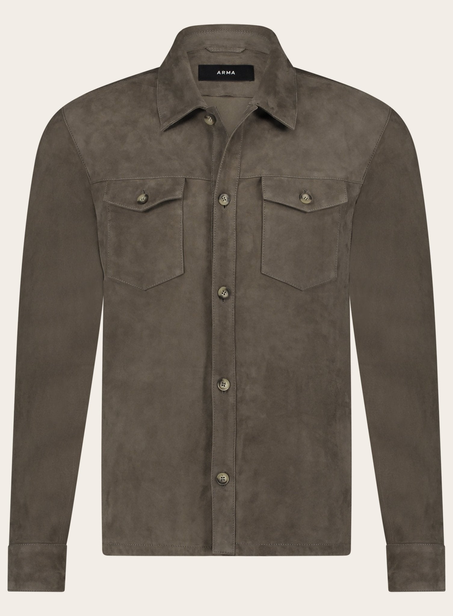 Dex overshirt van suėde | WARM GREY