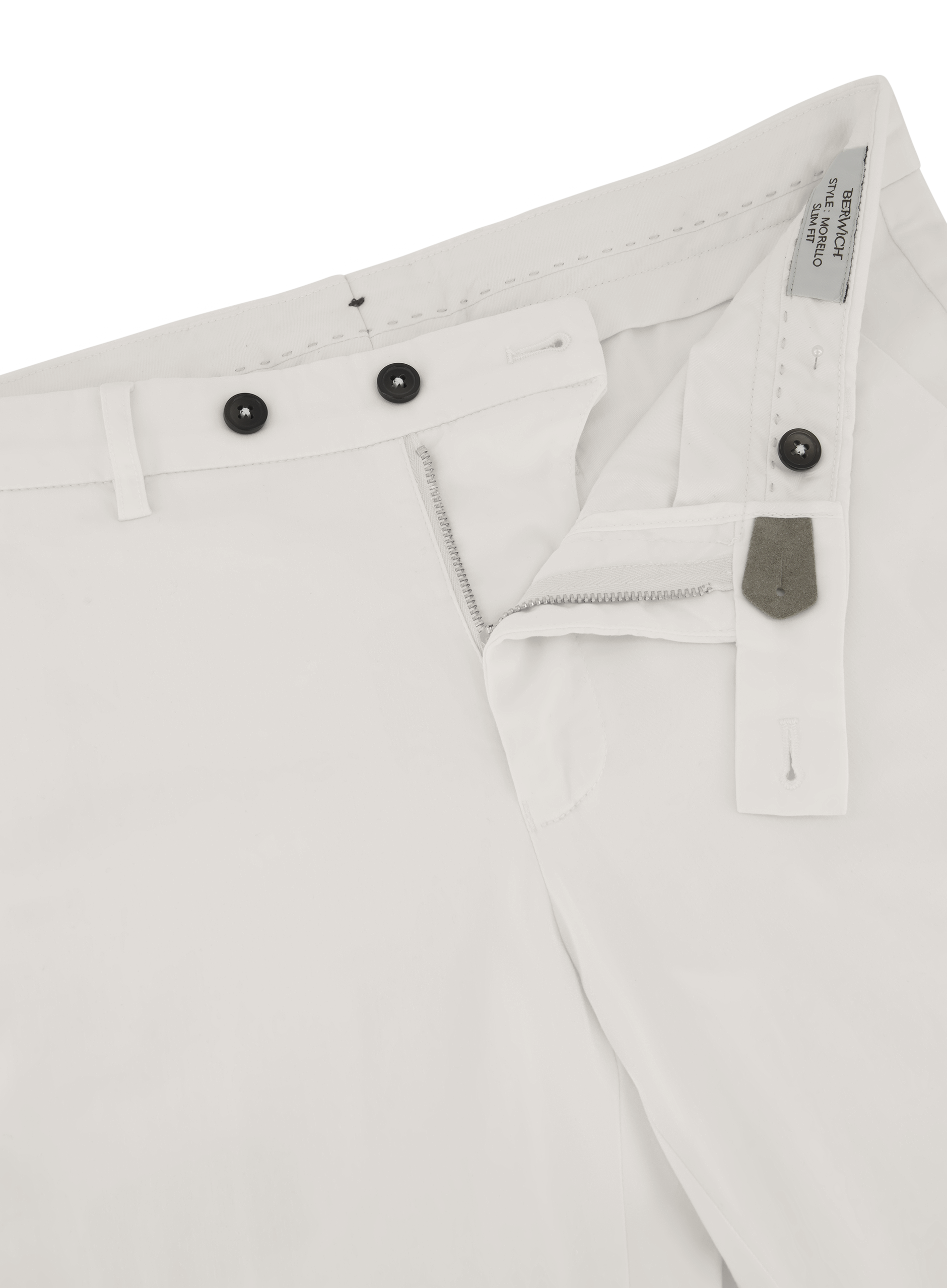 Pantalon van katoen en lycocell | FULL_WIDTH | Wit
