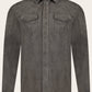 Robert overshirt van suède | WARM GREY