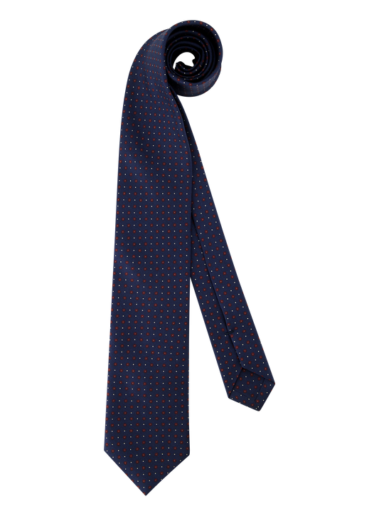 Zijde Stropdas met Bloemenprint | BLUE NAVY
