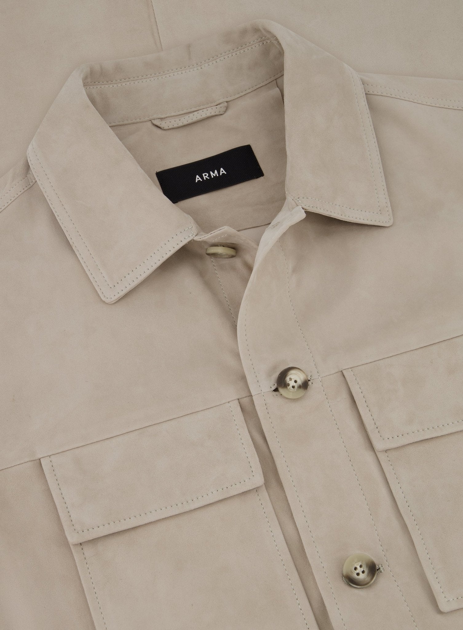 MEX overshirt van suède | Beige