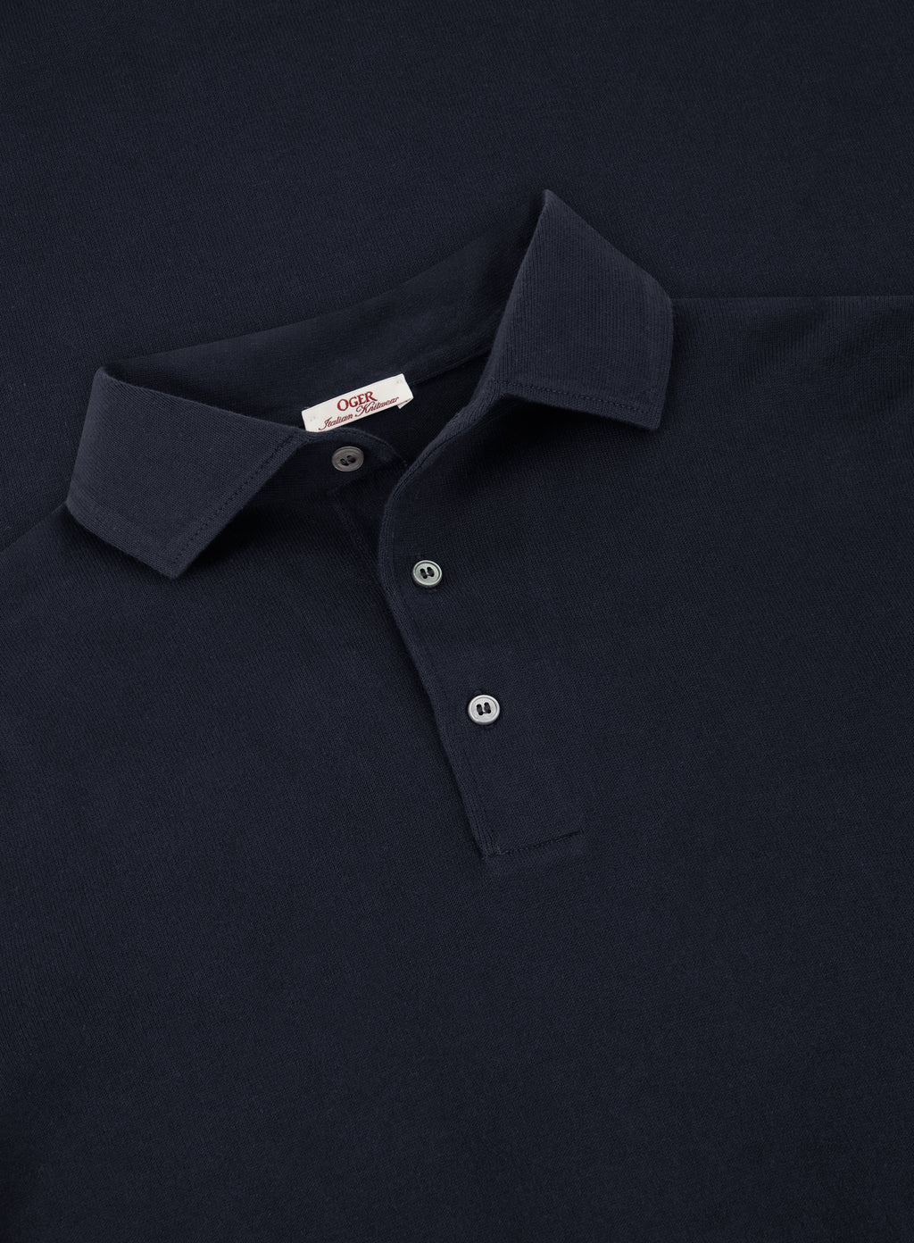 Poloshirt met lange mouwen van katoen | FULL_WIDTH | BLUE NAVY