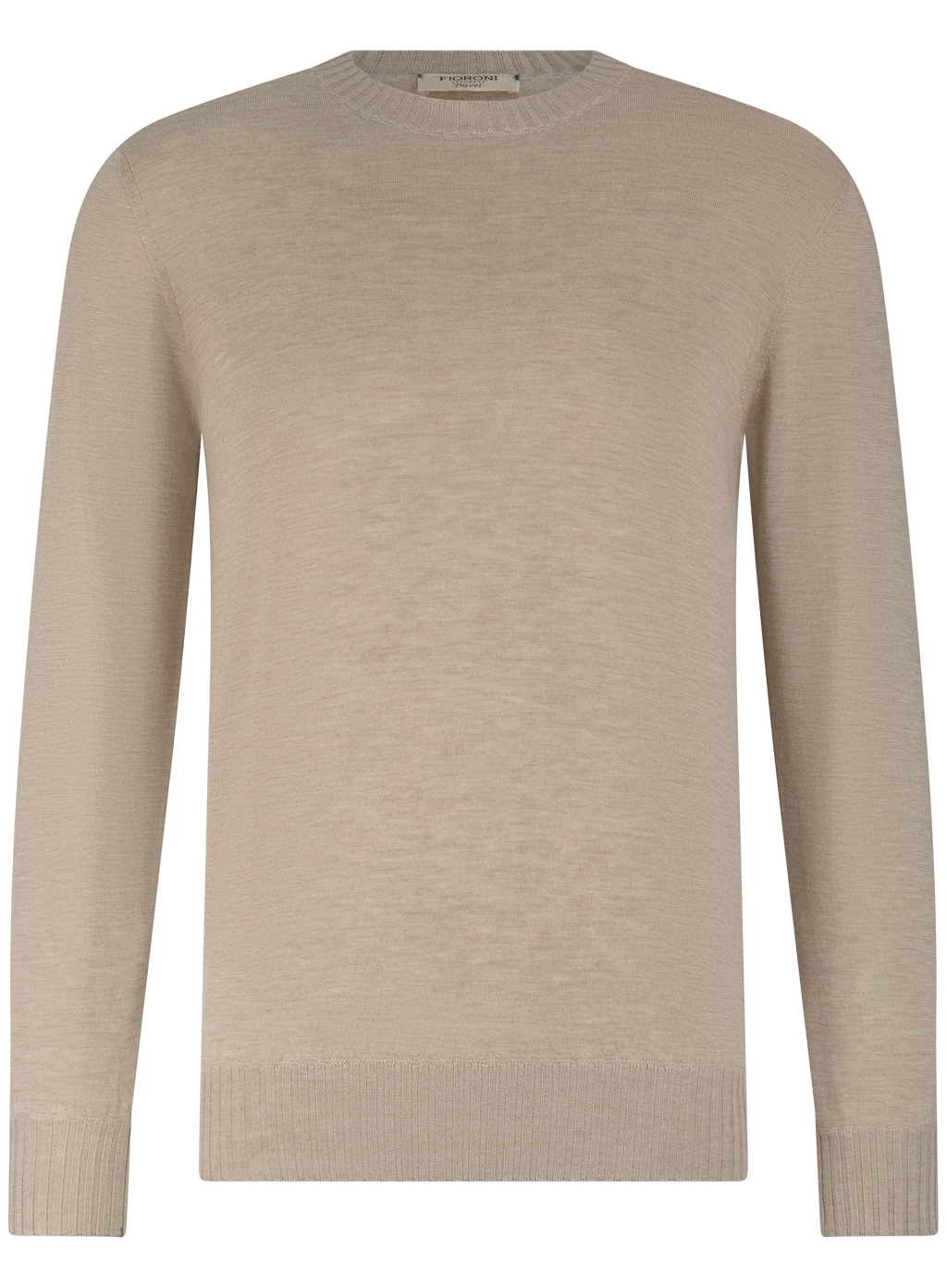 Crewneck met lange mouwen van cashmere | TAUPE