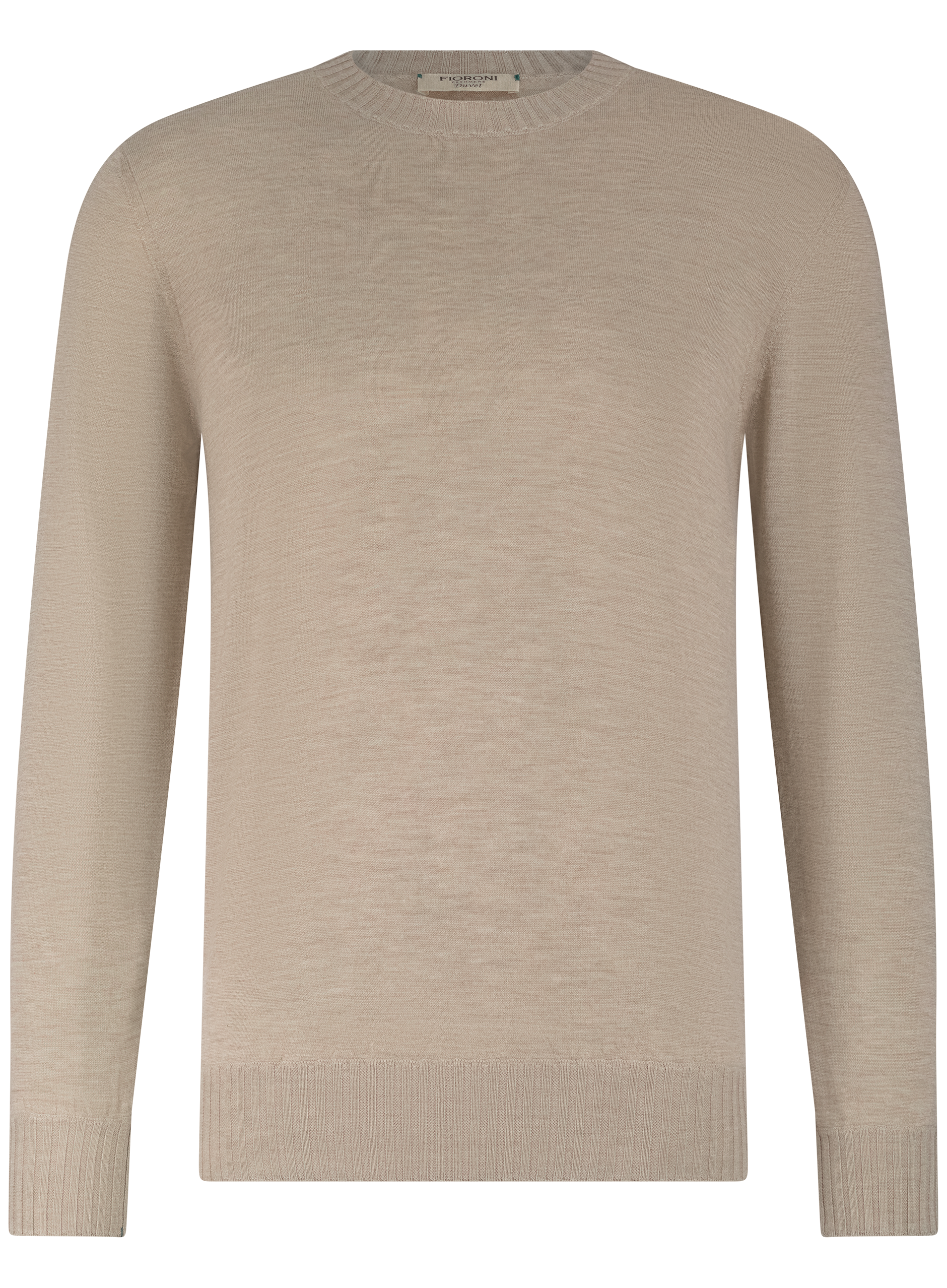 Crewneck met lange mouwen van cashmere | TAUPE