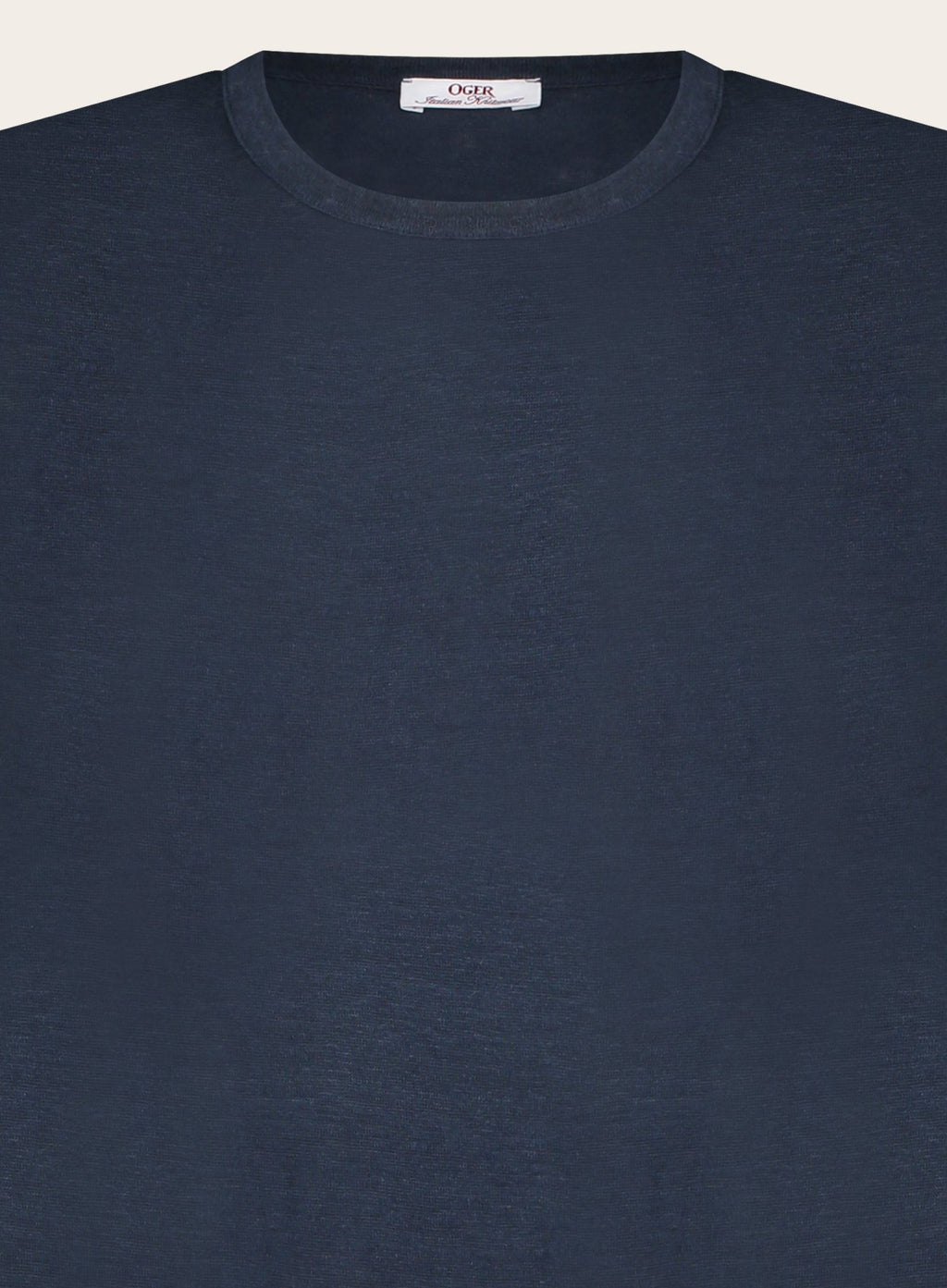 Slim-fit linnen T-shirt | FULL_WIDTH | BLUE NAVY