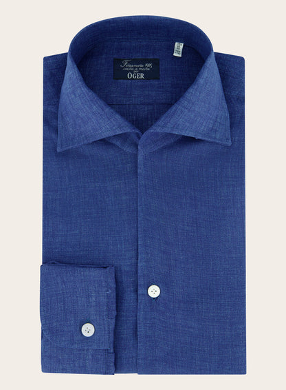 Napoli shirt van linnen | Blauw