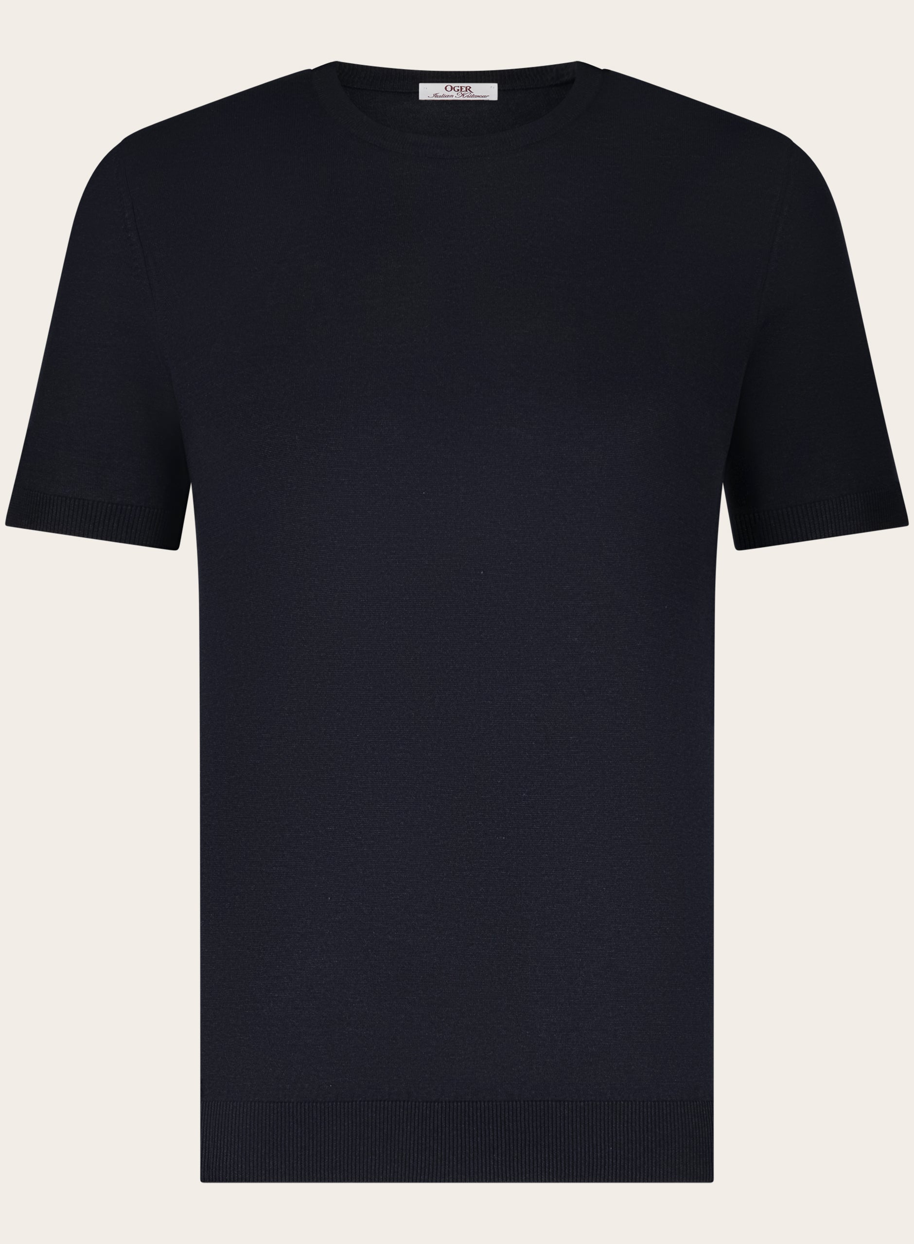 T-shirt van zijde | BLUE NAVY