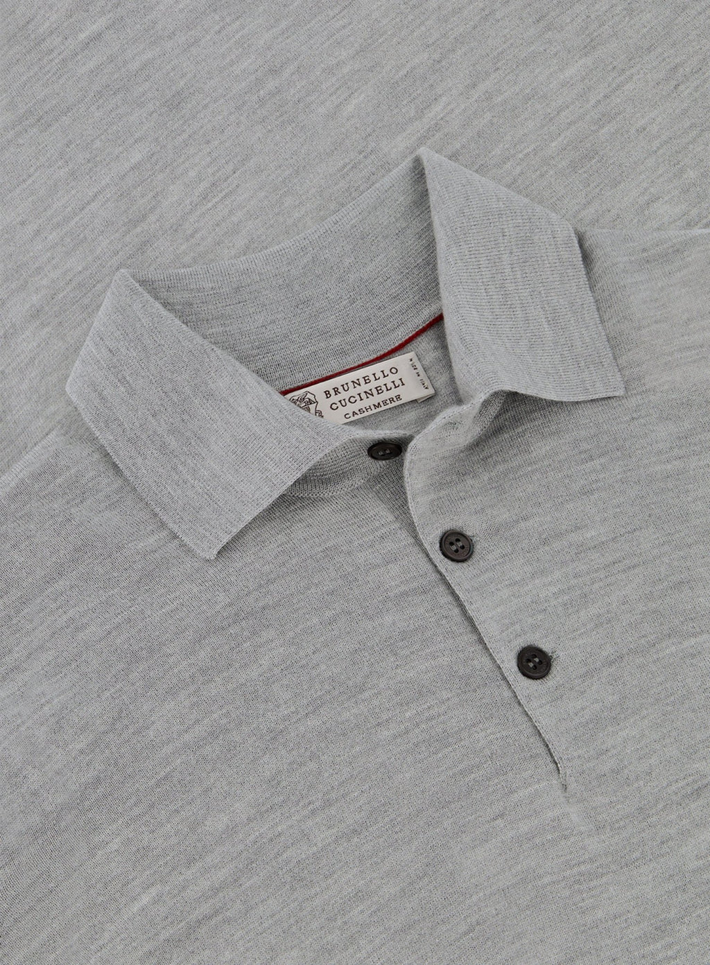 Poloshirt van wol en cashmere | Grijs