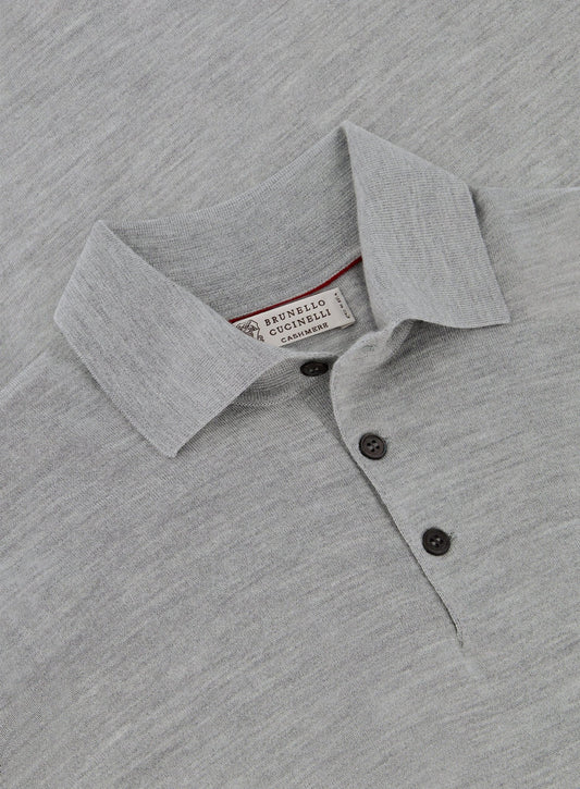 Wool and cashmere polo shirt