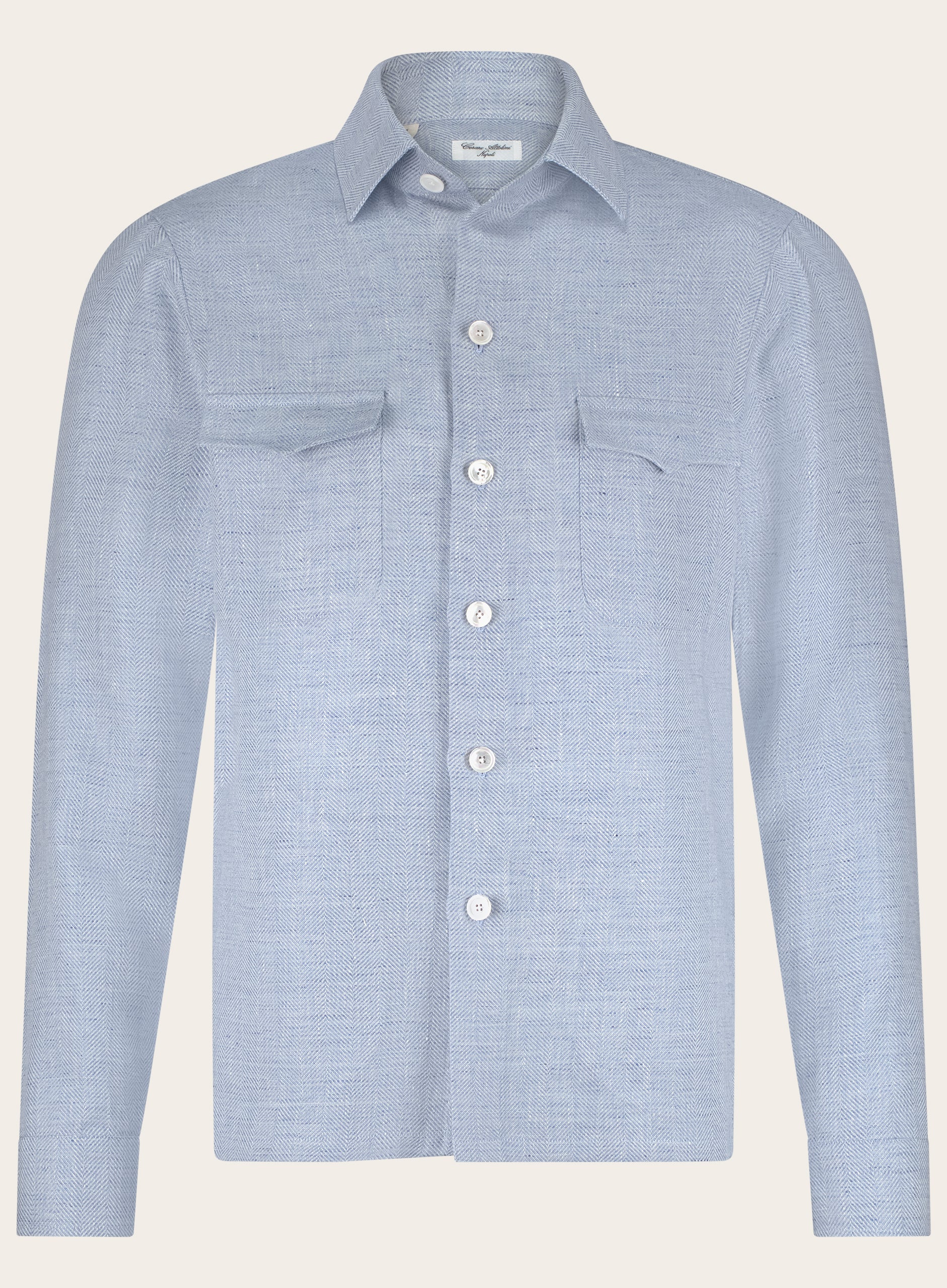 Overshirt van linnen en wol | L.Blauw