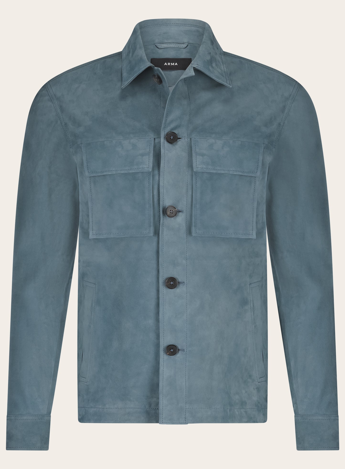 MEX overshirt van suède | L.Blauw