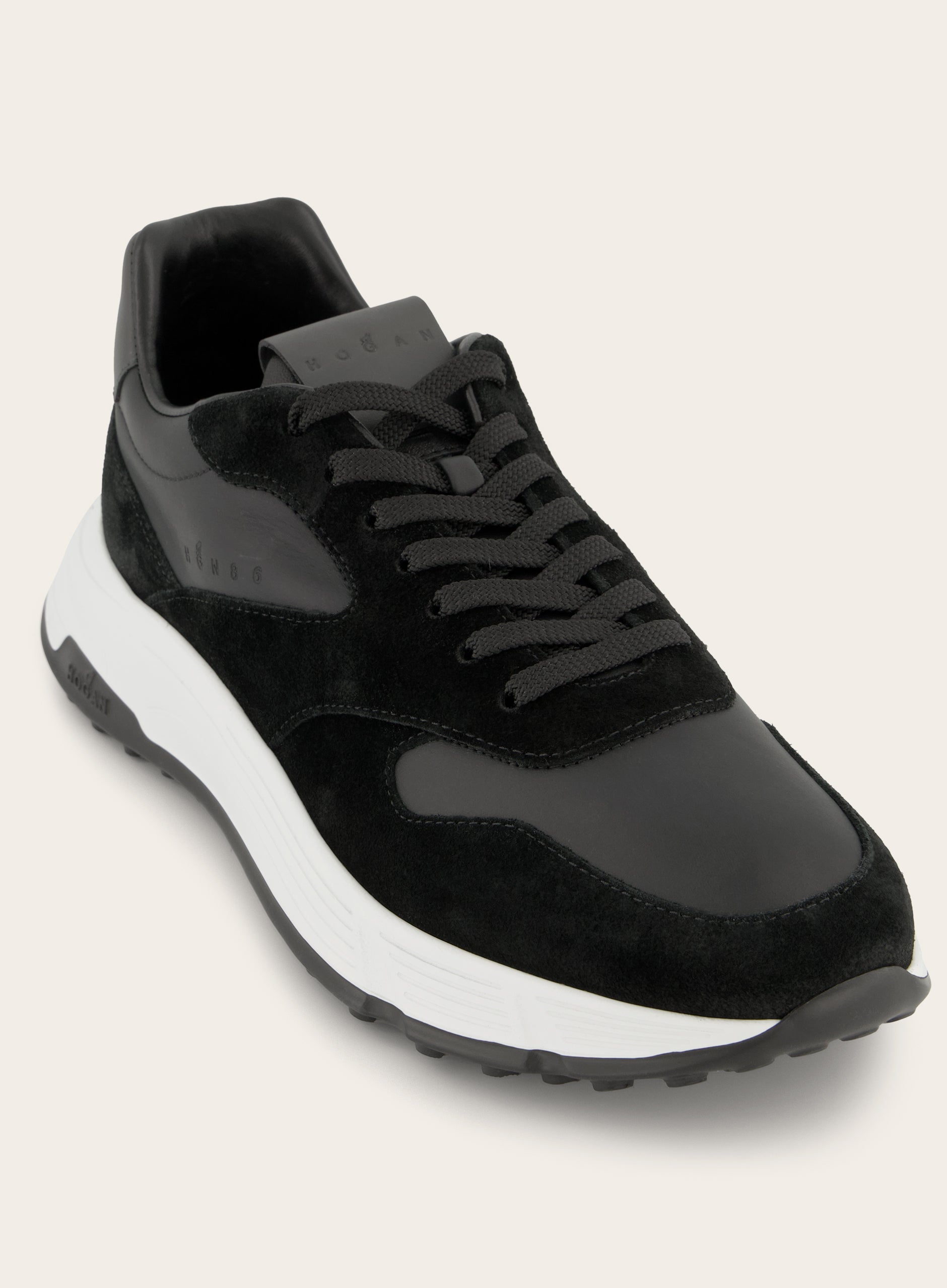 Sneakers van leer | Zwart