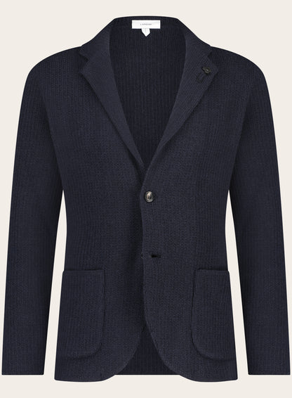 Regular-fit jasje van cashmere | BLUE NAVY