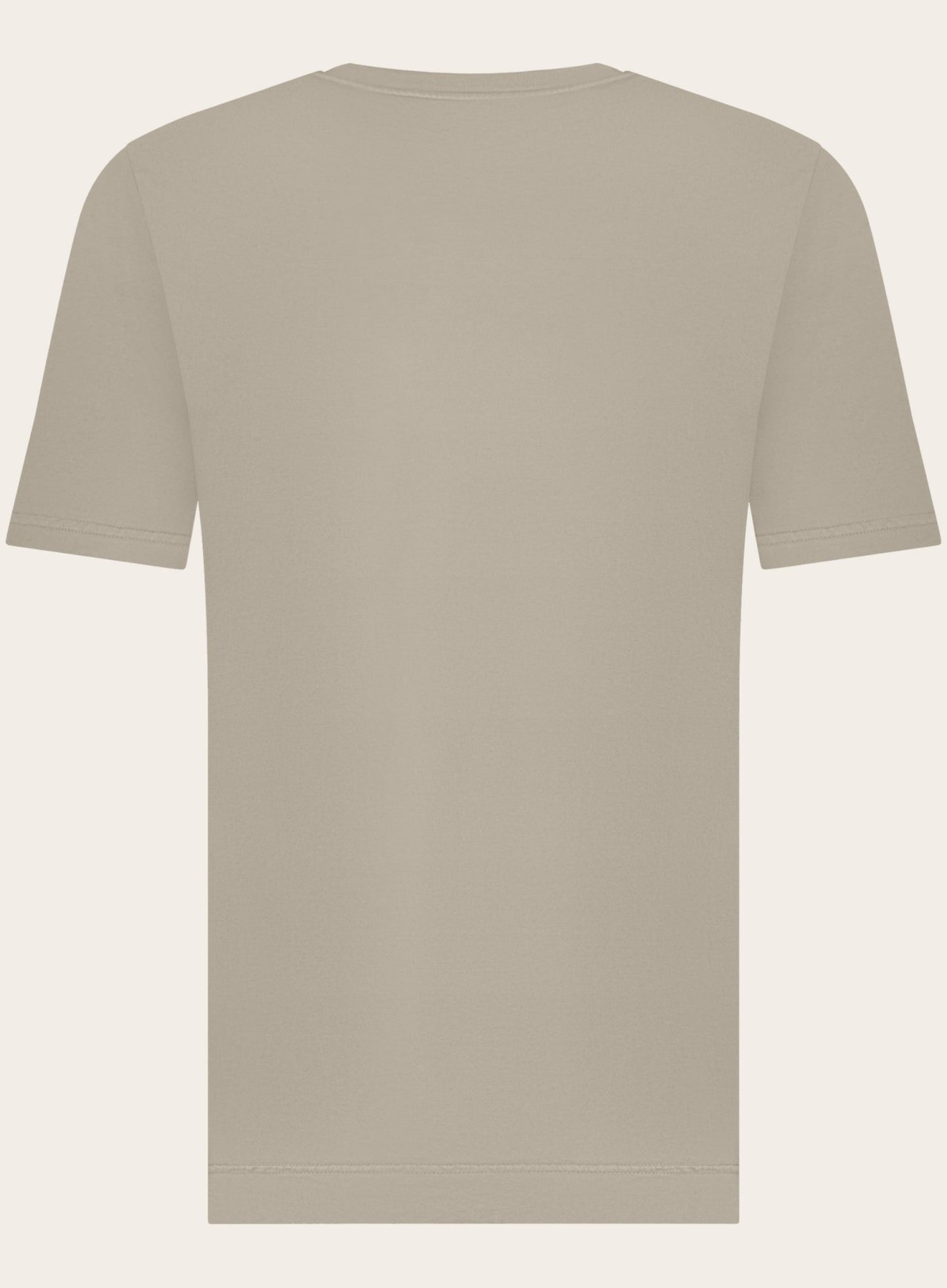 Crewneck T-shirt van katoen | TAUPE