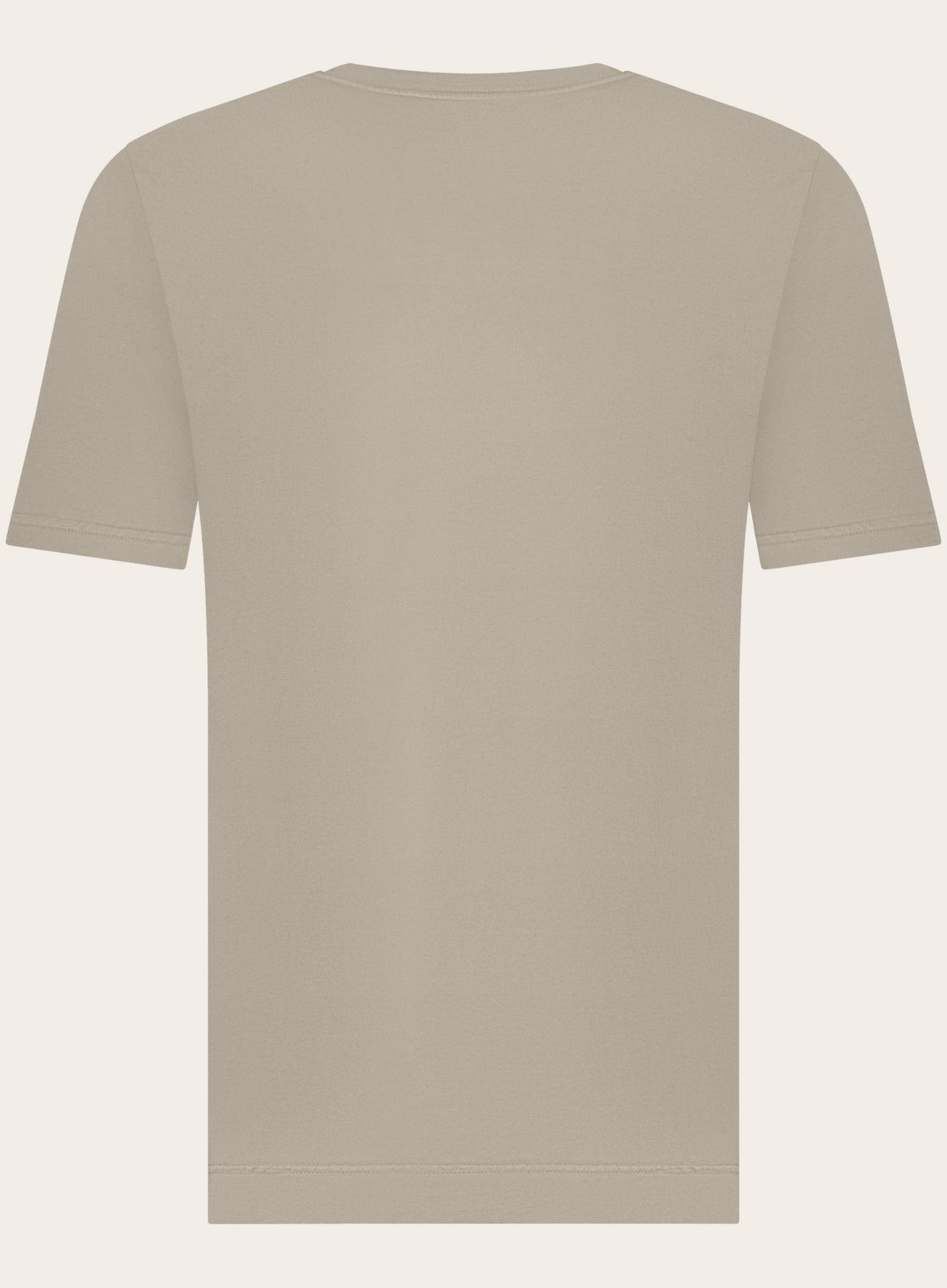 Crewneck T-shirt van katoen | TAUPE