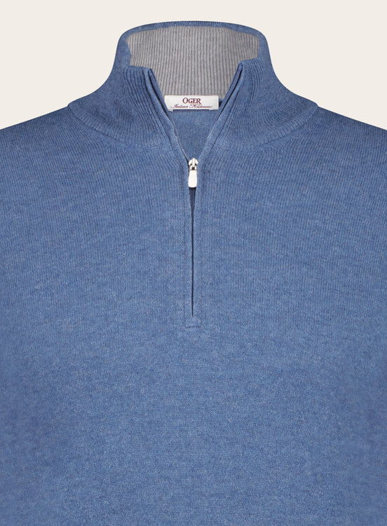 Ritsvest van wol en cashmere | JEANS BLAUW