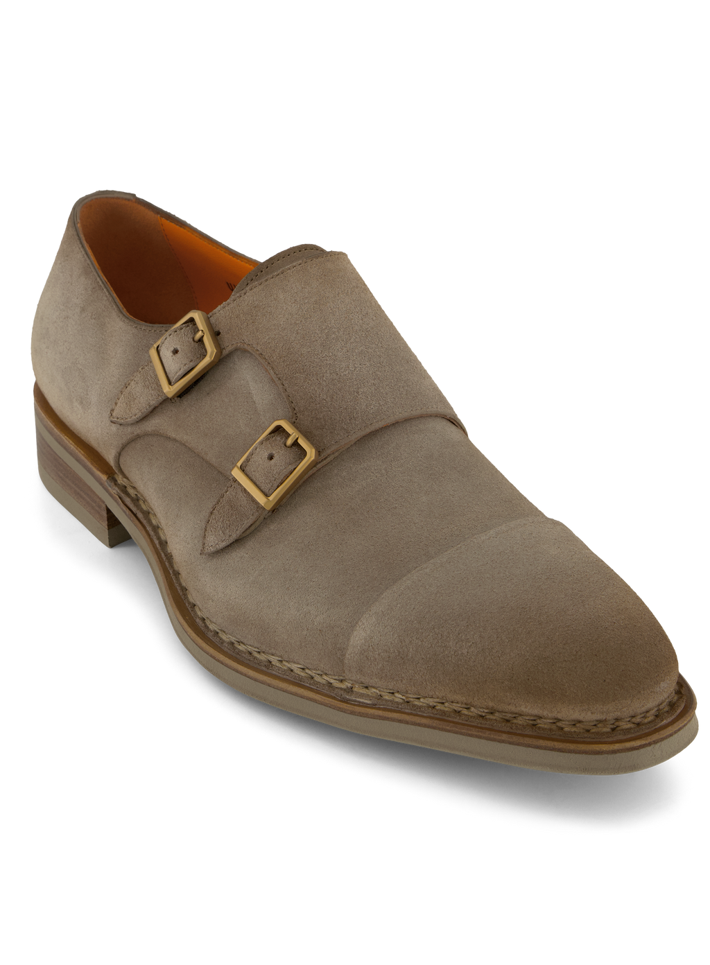 Dubbele gespschoenen van suède | TAUPE GRIJS