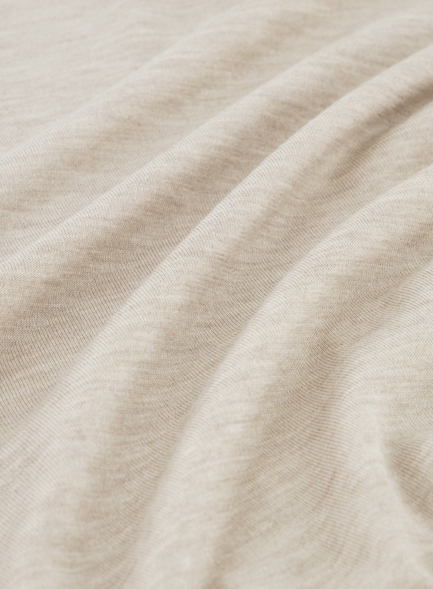 Poloshirt van cashmere en zijde | Beige 