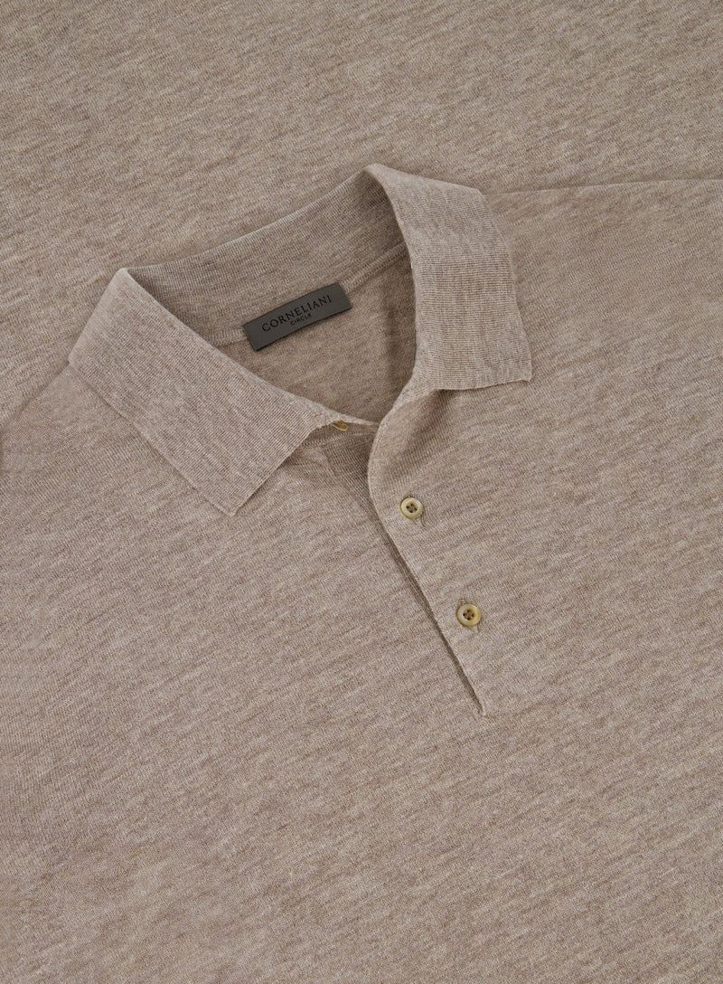 Poloshirt van wol en cashmere | FULL_WIDTH | Beige