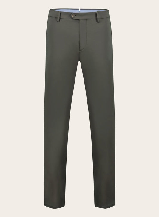 Slim-fit jersey pantalon | D.Groen