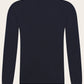 Ritsvest met opstaande kraag van cashmere | BLUE NAVY