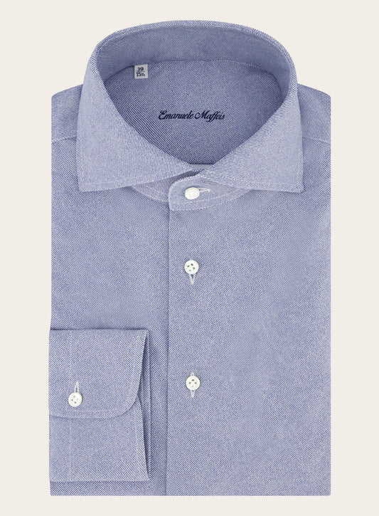 Slim-fit shirt van katoen | L.Blauw