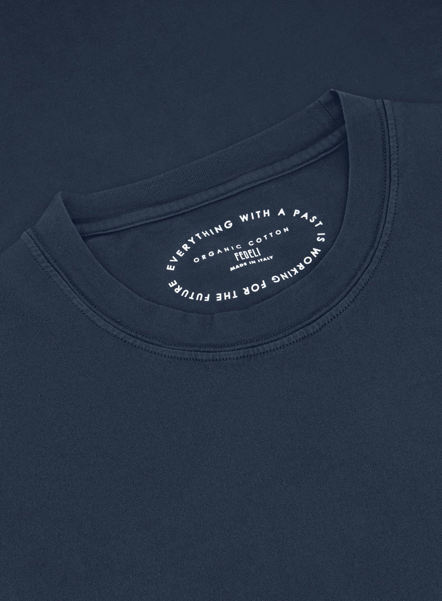 Crewneck T-shirt van katoen | BLUE NAVY 