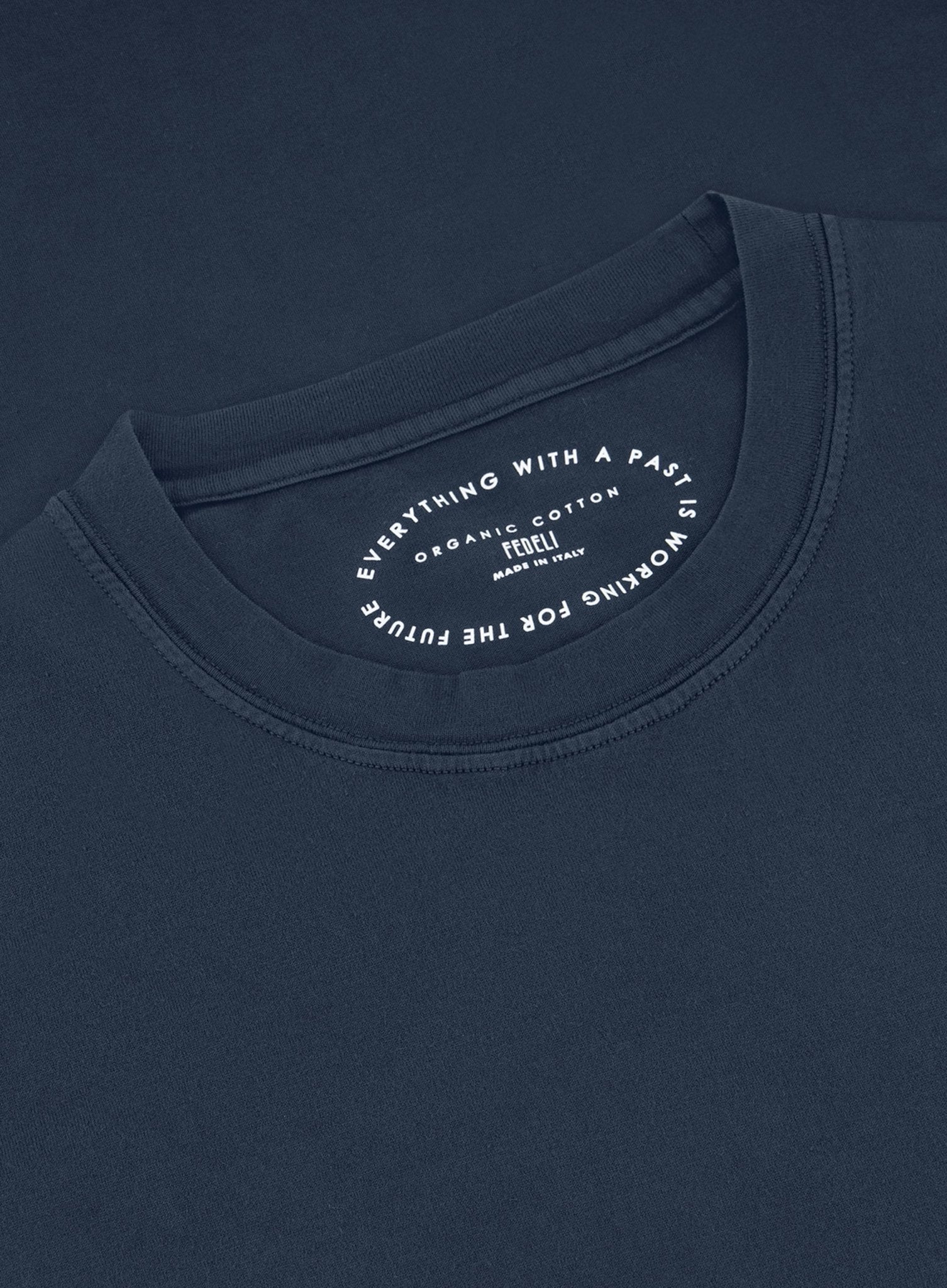 Crewneck T-shirt van katoen | BLUE NAVY 