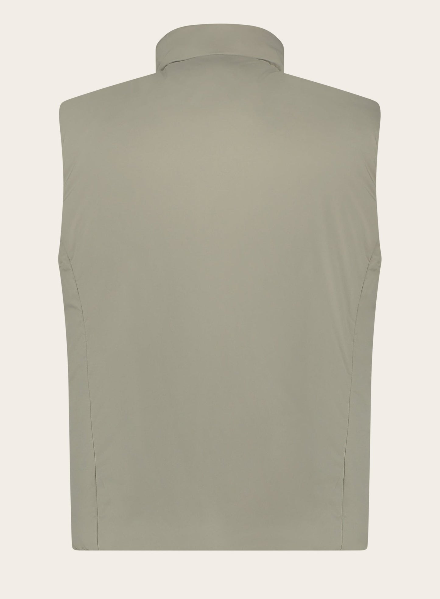 Bodywarmer met opstaande kraag | LICHT TAUPE