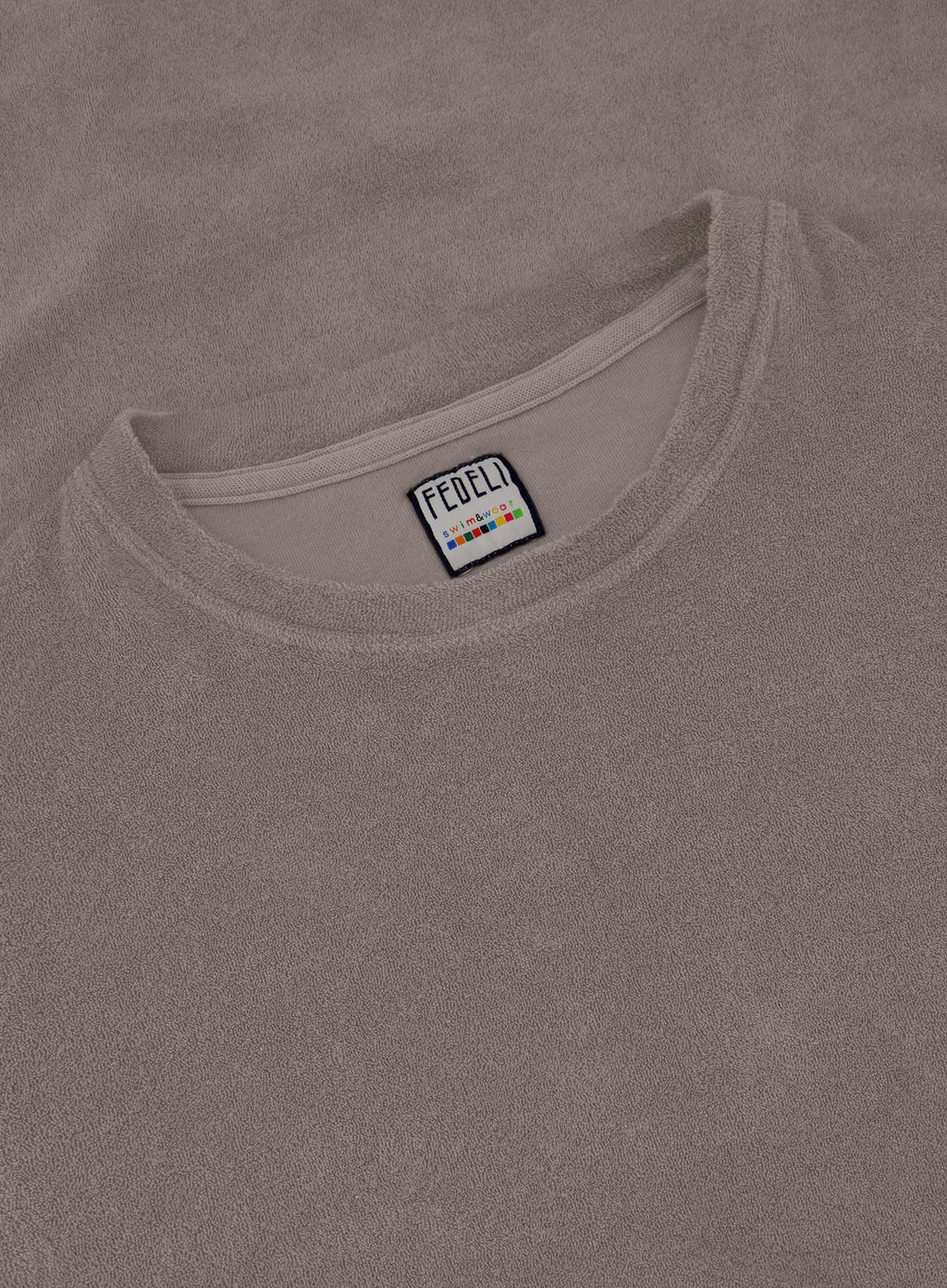 Terry badstof t-shirt van katoen | FULL_WIDTH | TAUPE