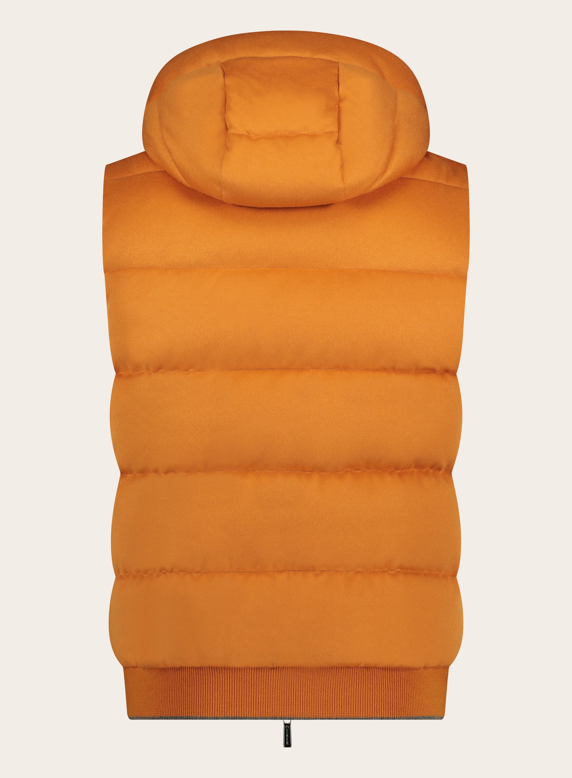 Gewatteerde bodywarmer met capuchon | Oranje