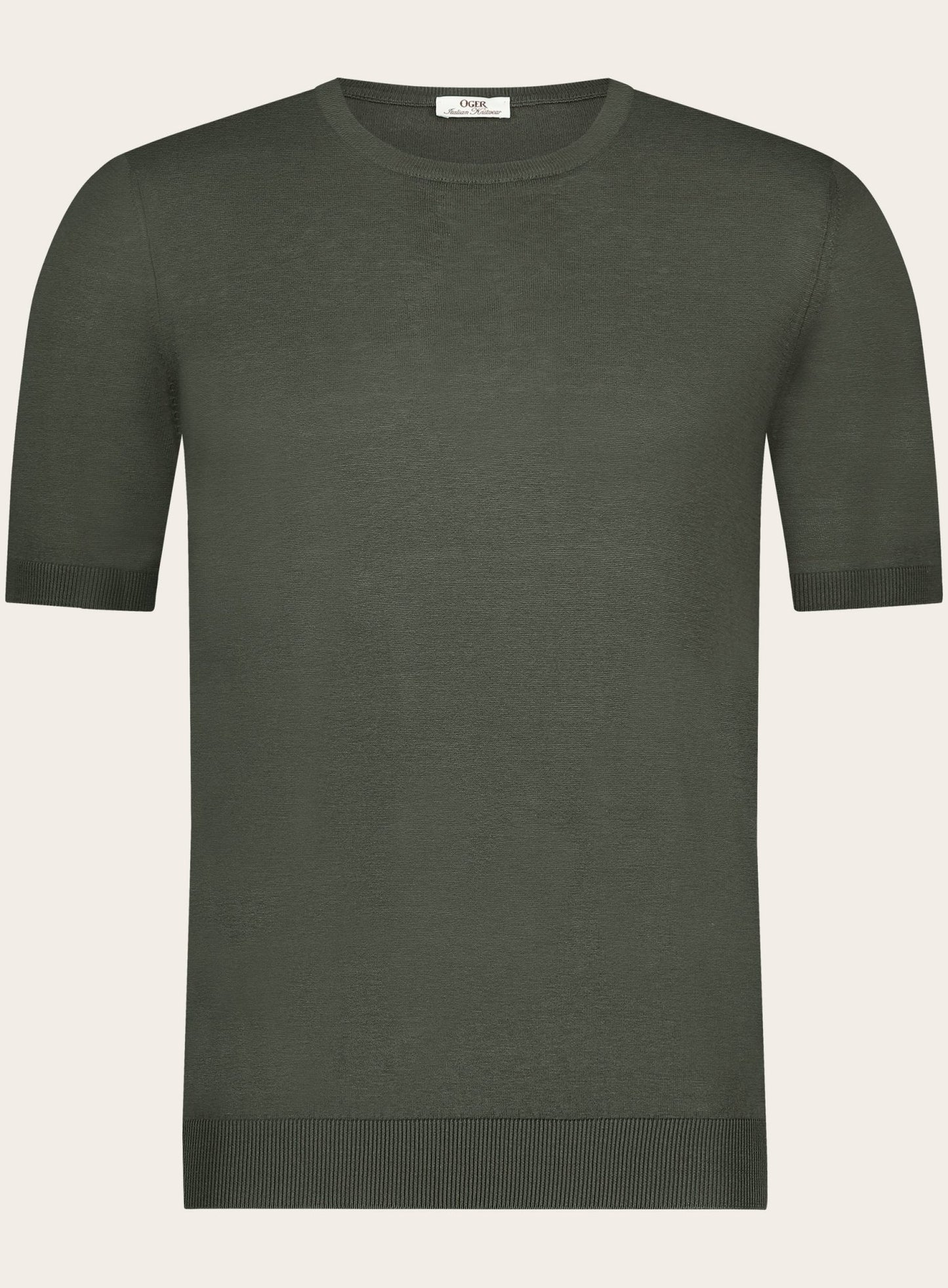 T-shirt van zijde | Groen