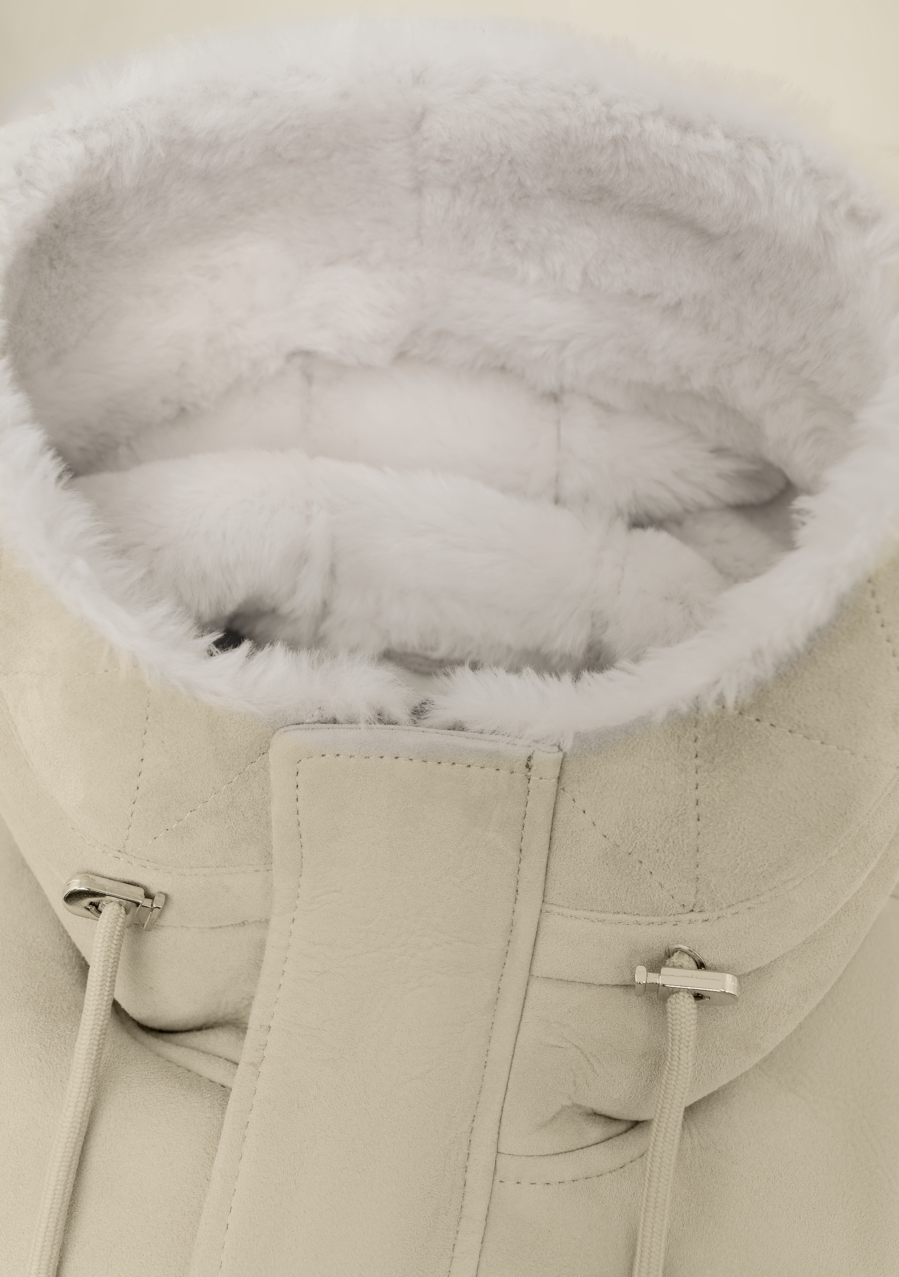 Shearling jas van suede | FULL_WIDTH | L.Beige