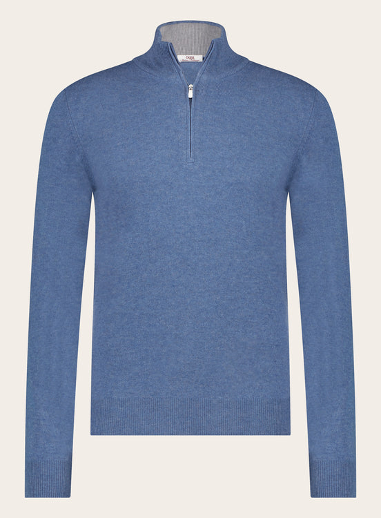 Ritsvest van wol en cashmere | JEANS BLAUW