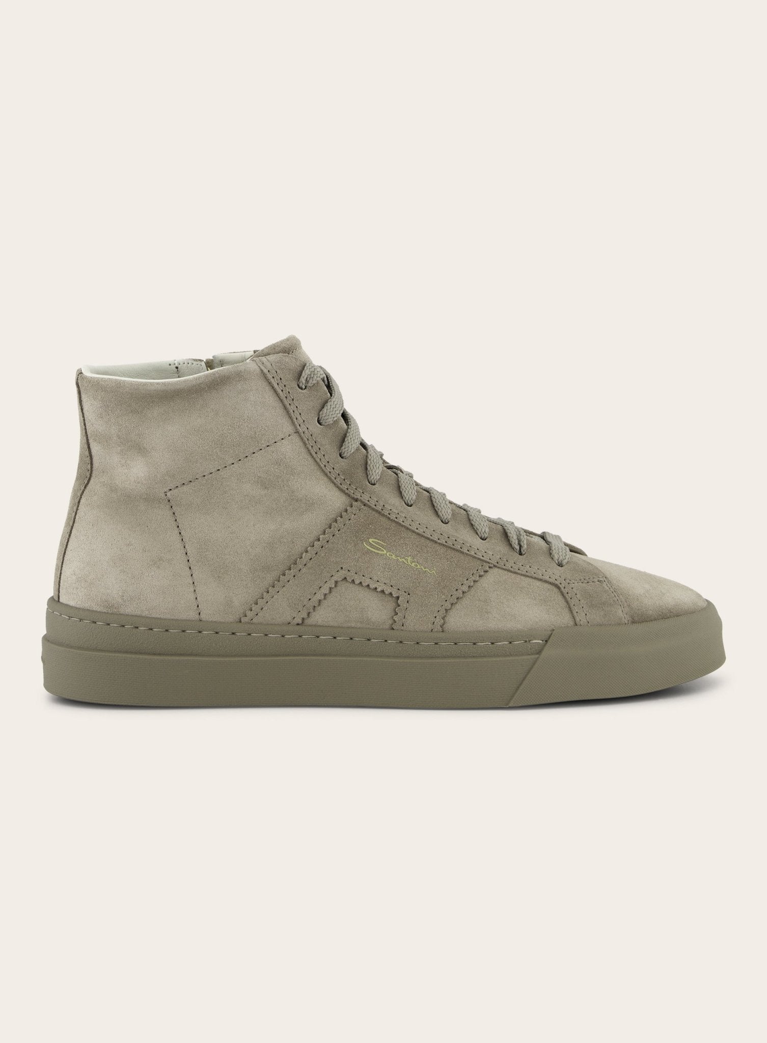 High-top Double Buckle sneakers | TAUPE