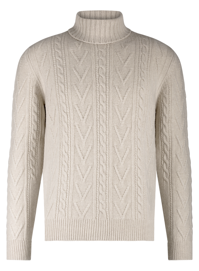 Turtleneck sweater in wool and cashmere