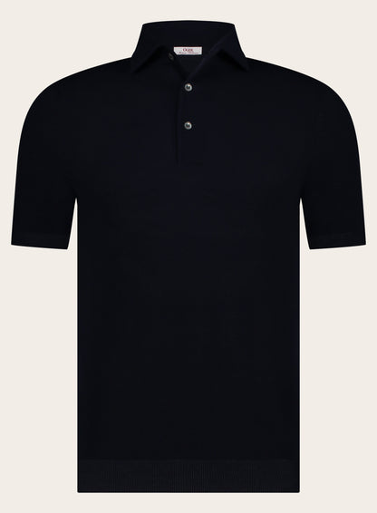 Pique polo van katoen | BLUE NAVY
