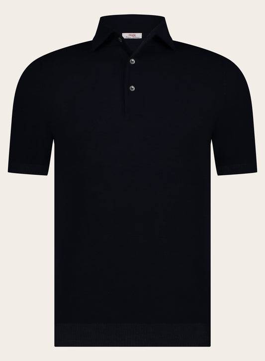 Pique polo van katoen | BLUE NAVY