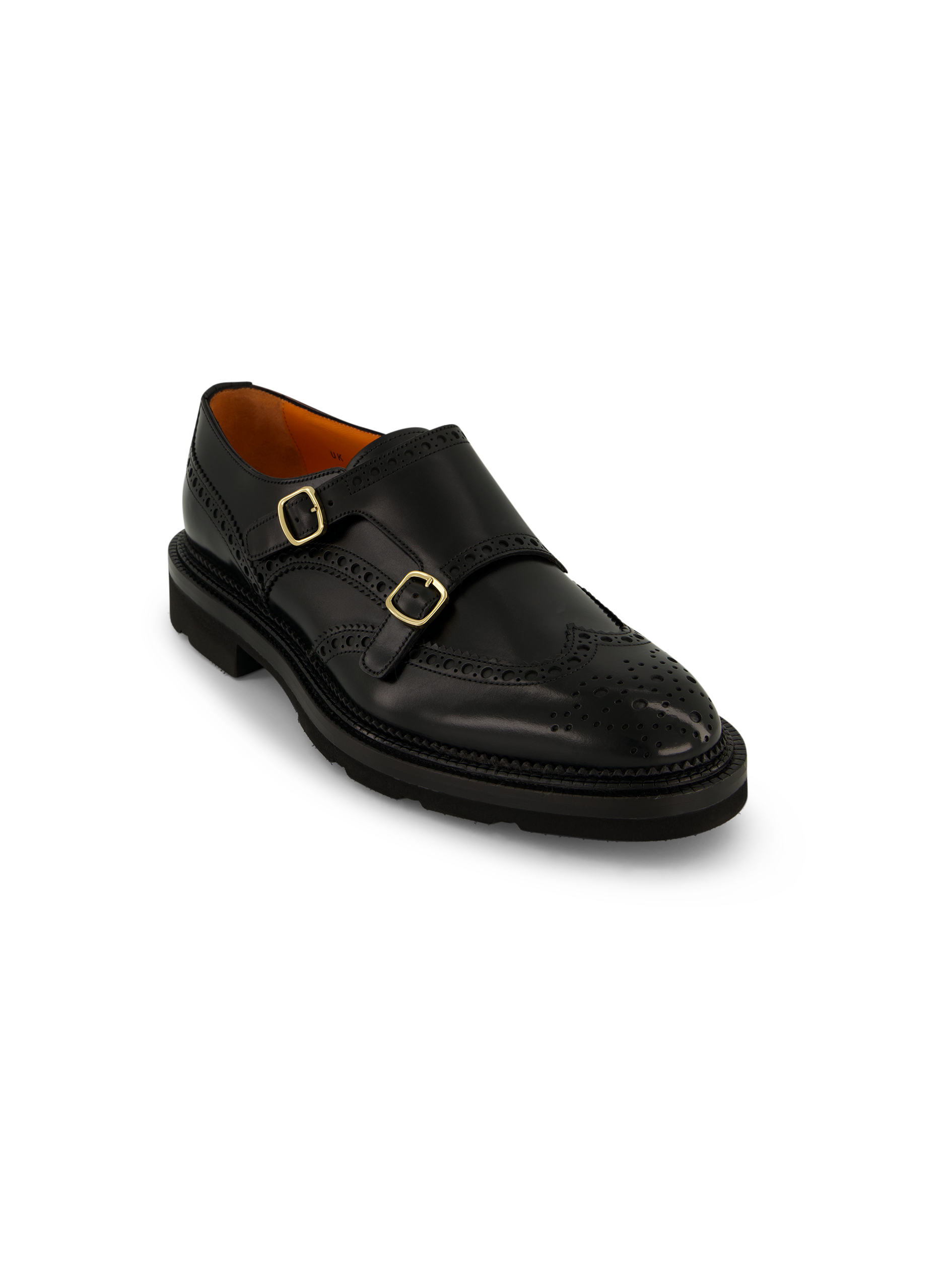 Dubbele gesp brogue-schoen | Zwart