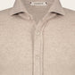Slim-fit shirt van cashmere | TAUPE