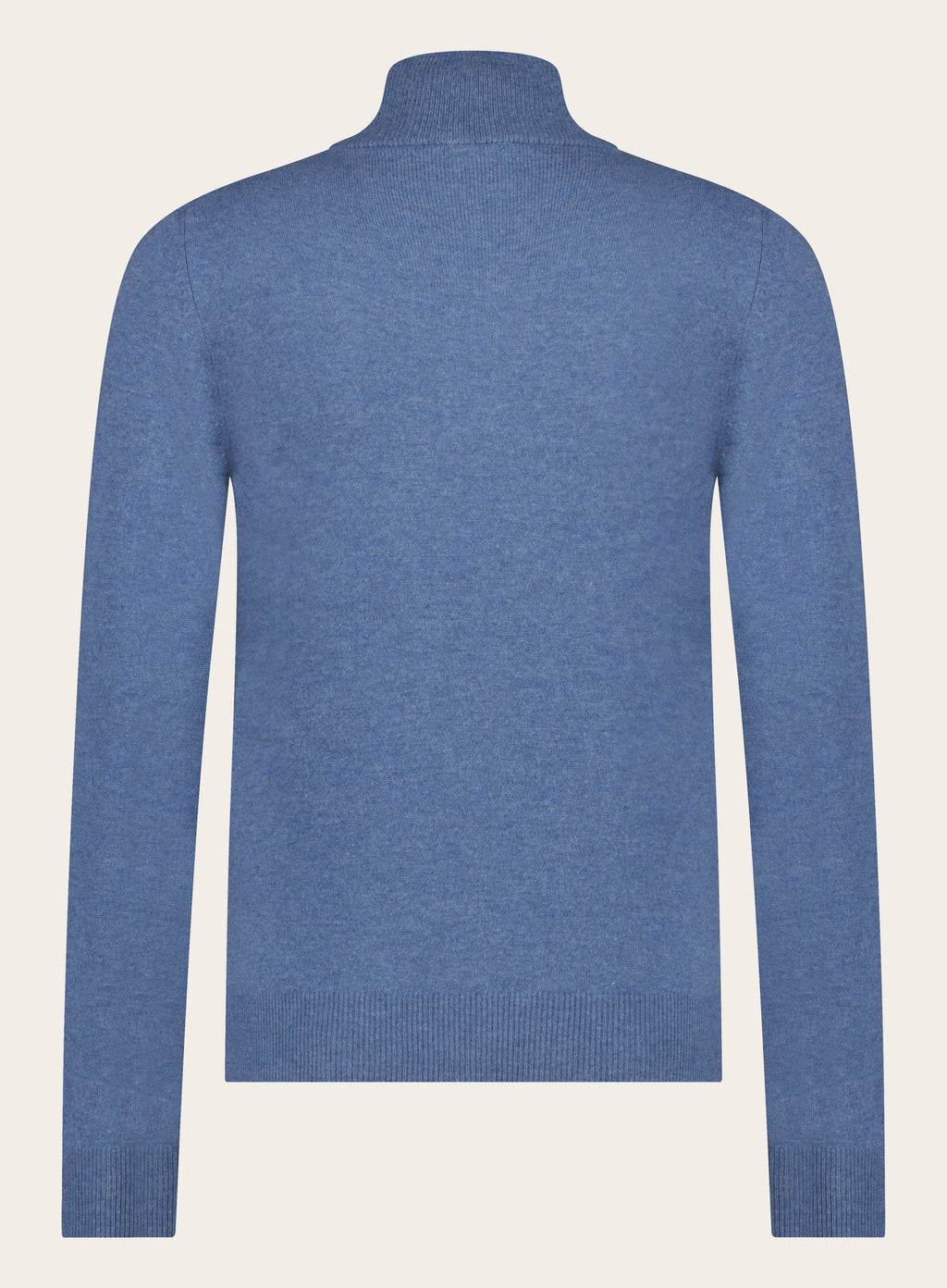 Half-zip van wol en cashmere | JEANS BLAUW