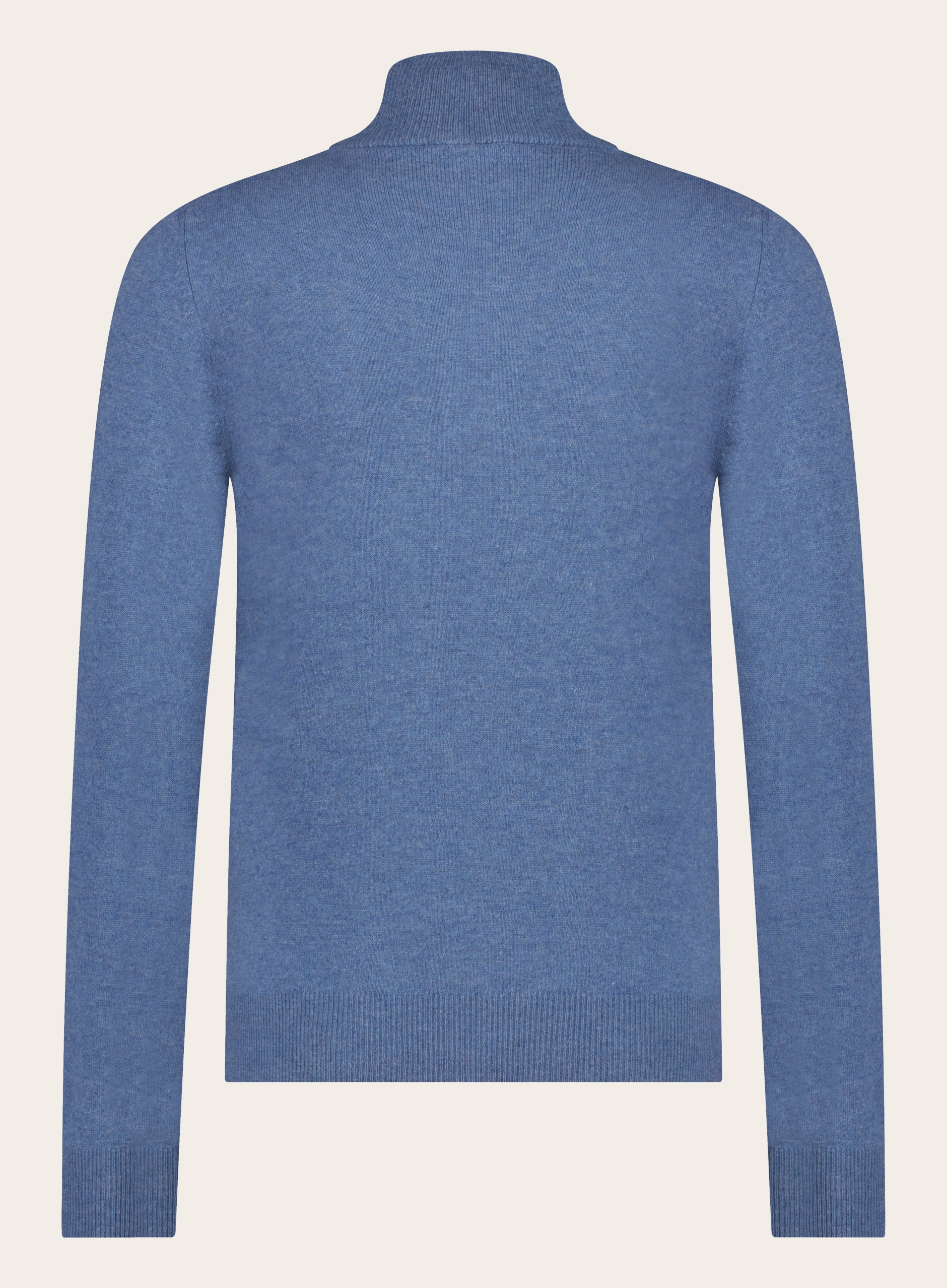 Half-zip van wol en cashmere | JEANS BLAUW